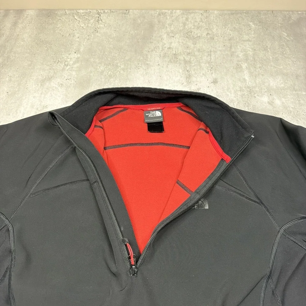 The North Face 1/2 Zip Pullover Men's Small Black Sweatshirt Fleece Jacket